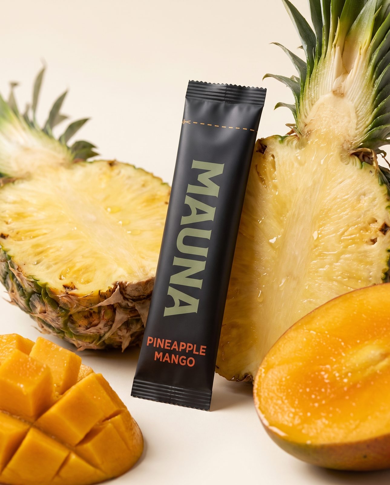 Pineapple Mango stick with fresh cut pineapple and mango